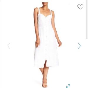 NWOT Lucky Brand Button Up Linen Blend Dress